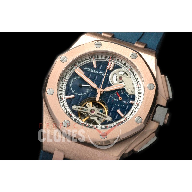APT20013 Royal Oak Offshore Tourbillon Chronograph RG/RU Blue A-2813 