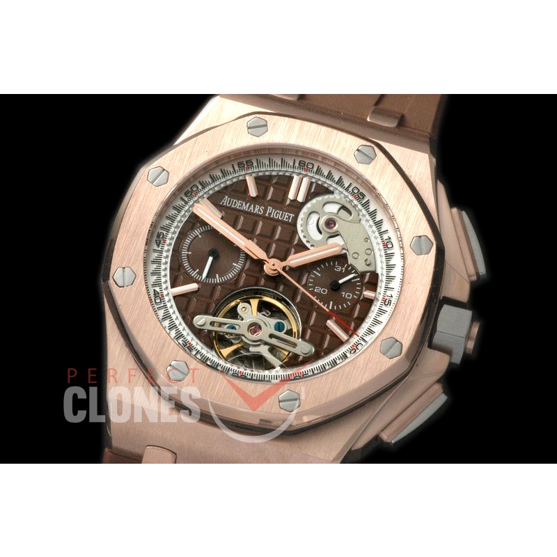 APT20014 Royal Oak Offshore Tourbillon Chronograph RG/RU Brown A-2813 