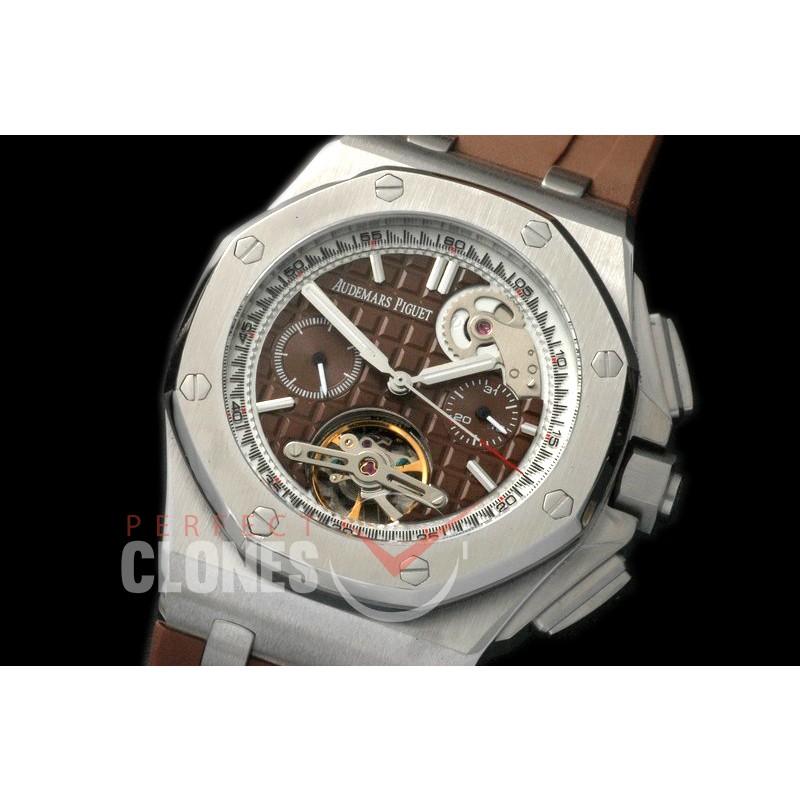 APT20004 Royal Oak Offshore Tourbillon Chronograph SS/RU Brown A-2813 