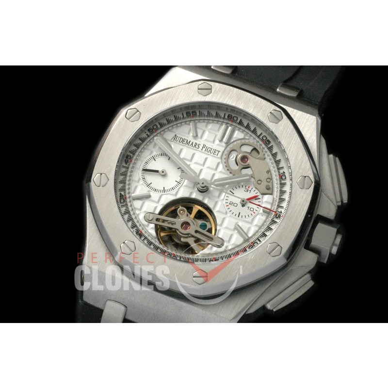 APT20001 Royal Oak Offshore Tourbillon Chronograph SS/RU White A-2813 