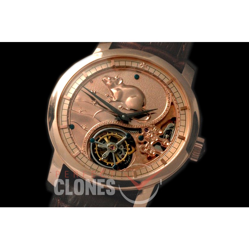0 VCZ-101 Legend of the Chinese Zodiac - Year of the Rat Tourbillon RG/LE Flying Man Tourbillon 