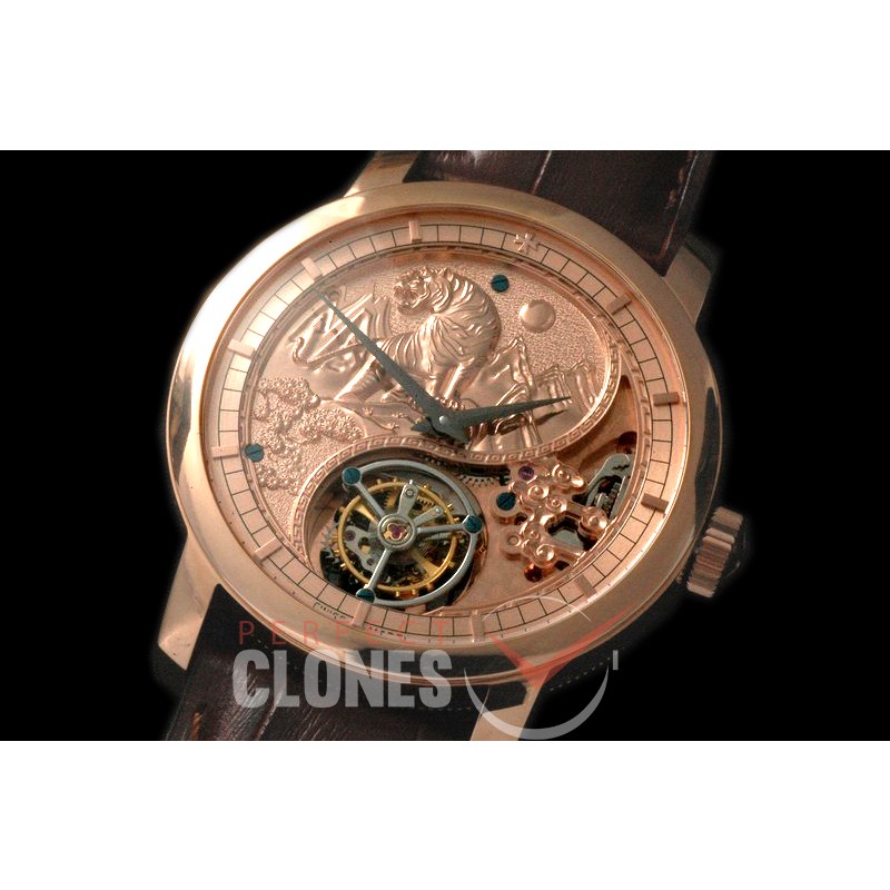 0 VCZ-103 Legend of the Chinese Zodiac - Year of the Tiger Tourbillon RG/LE Flying Man Tourbillon 