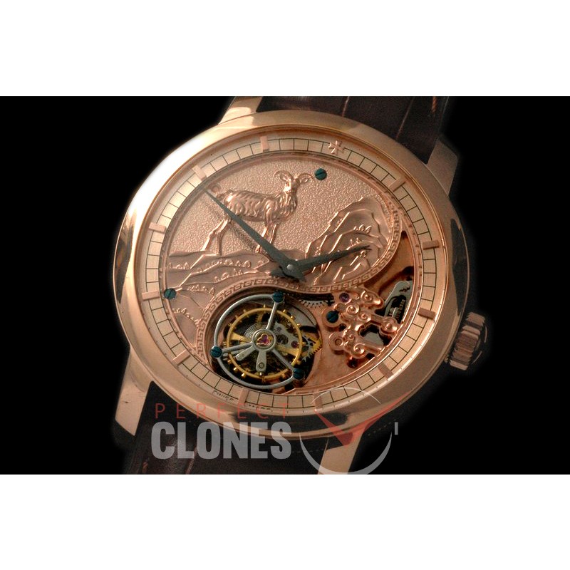 0 VCZ-108 Legend of the Chinese Zodiac - Year of the Goat Tourbillon RG/LE Flying Man Tourbillon 