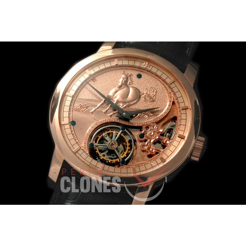 0 VCZ-107 Legend of the Chinese Zodiac - Year of the Horse Tourbillon RG/LE Flying Man Tourbillon 