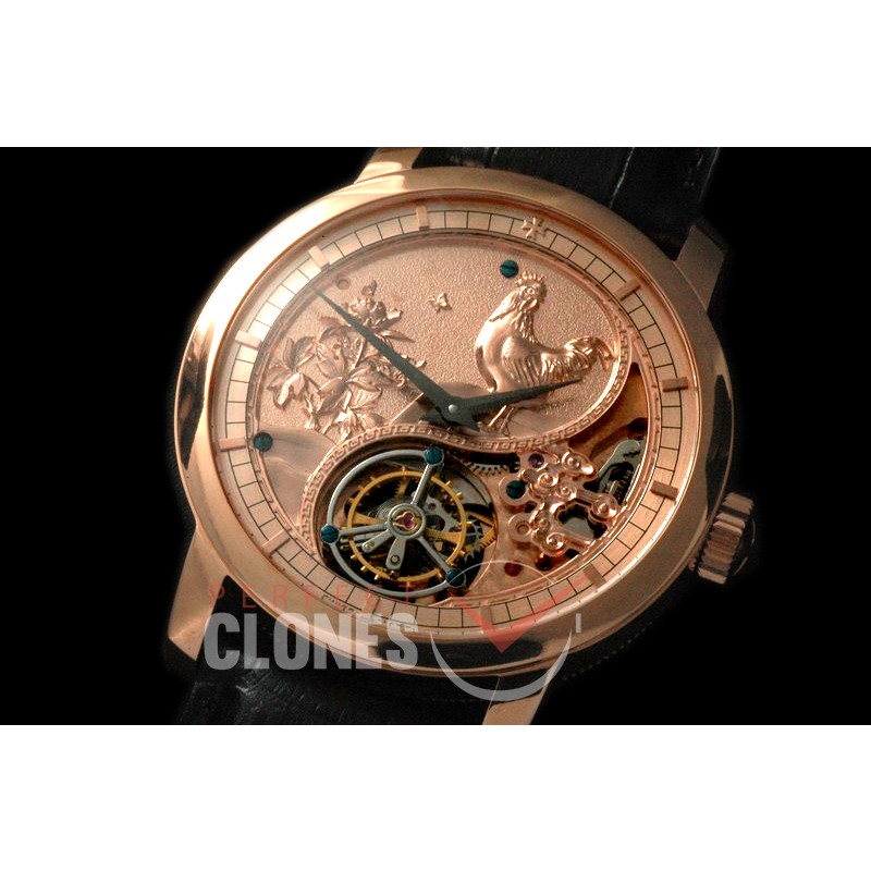 0 VCZ-110 Legend of the Chinese Zodiac - Year of the Rooster Tourbillon RG/LE Flying Man Tourbillon 