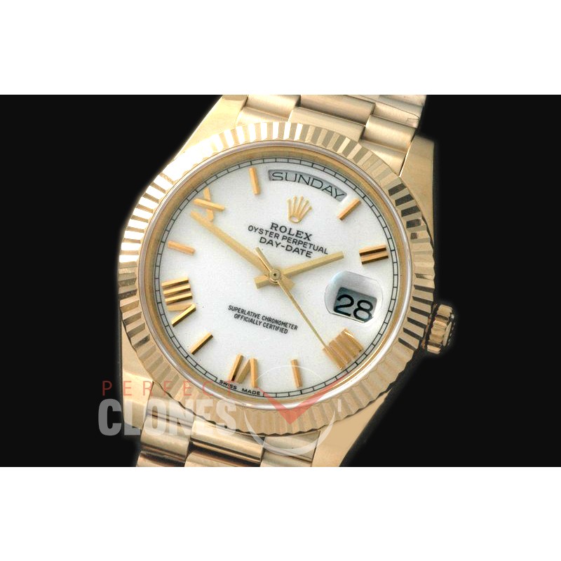 R40DDF10032 228238 YG/YG Pearl White Roman A-2836