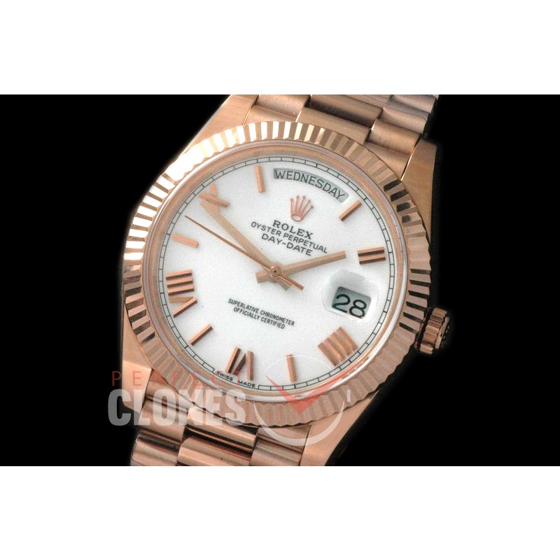 R40DDR10036 228235 RG/RG Pearl White Roman A-2836