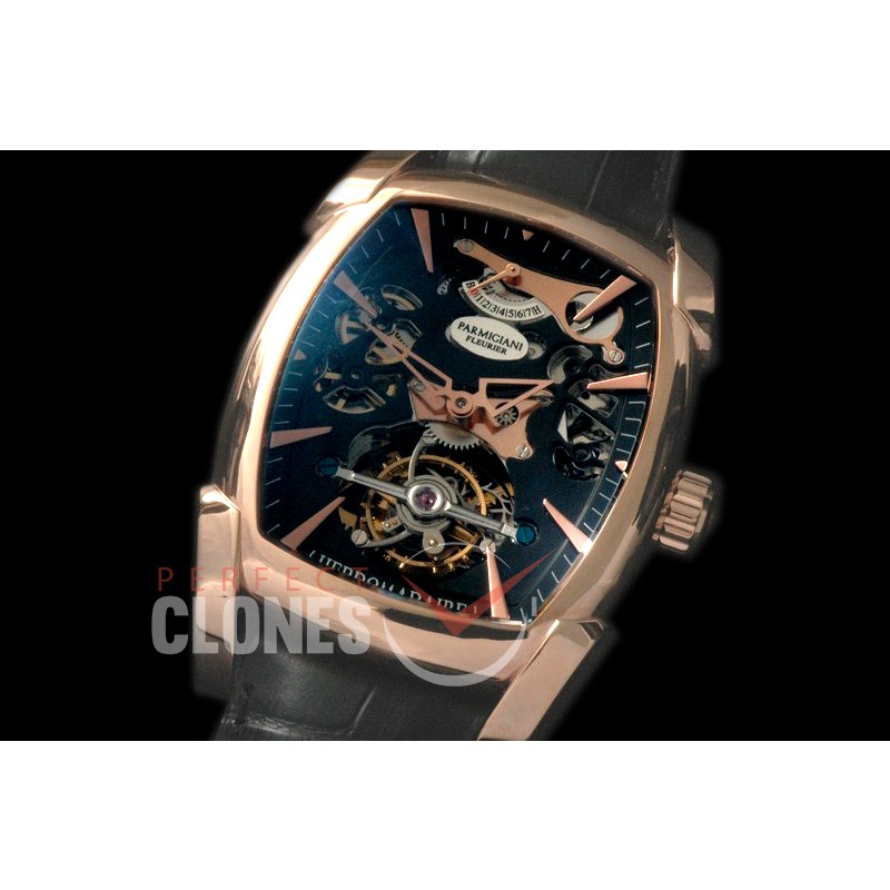 PG00131 Forma XL Reserve De Marche Skeleton Tourbillon SS/LE Black Bridge Tourbillon 