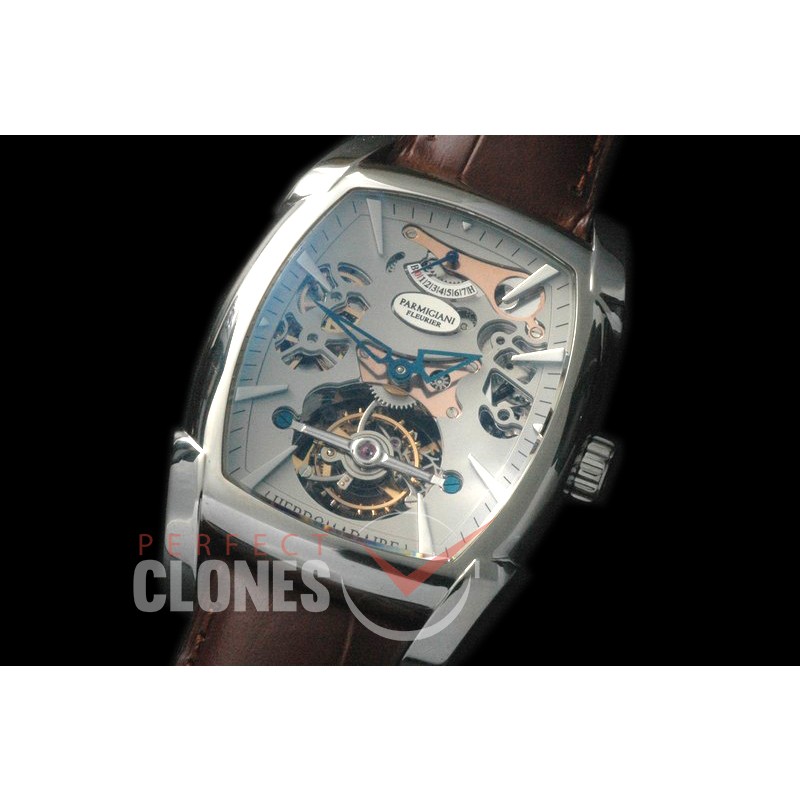 PG00122 Forma XL Reserve De Marche Skeleton Tourbillon SS/LE Grey Bridge Tourbillon 
