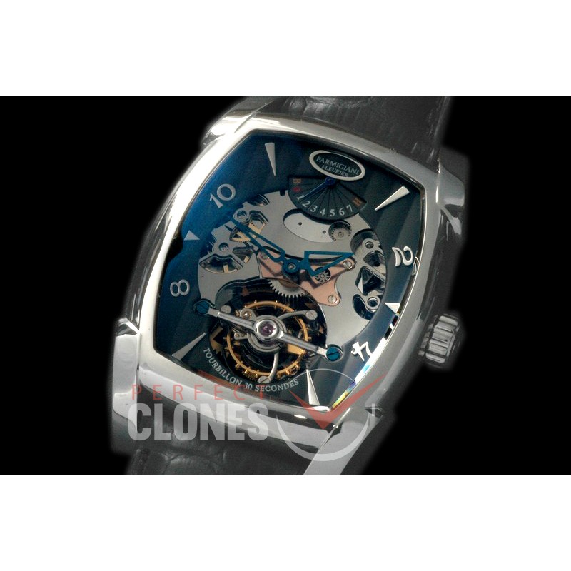 PG00126 Forma XL Reserve De Marche Skeleton Tourbillon SS/LE Black Bridge Tourbillon 