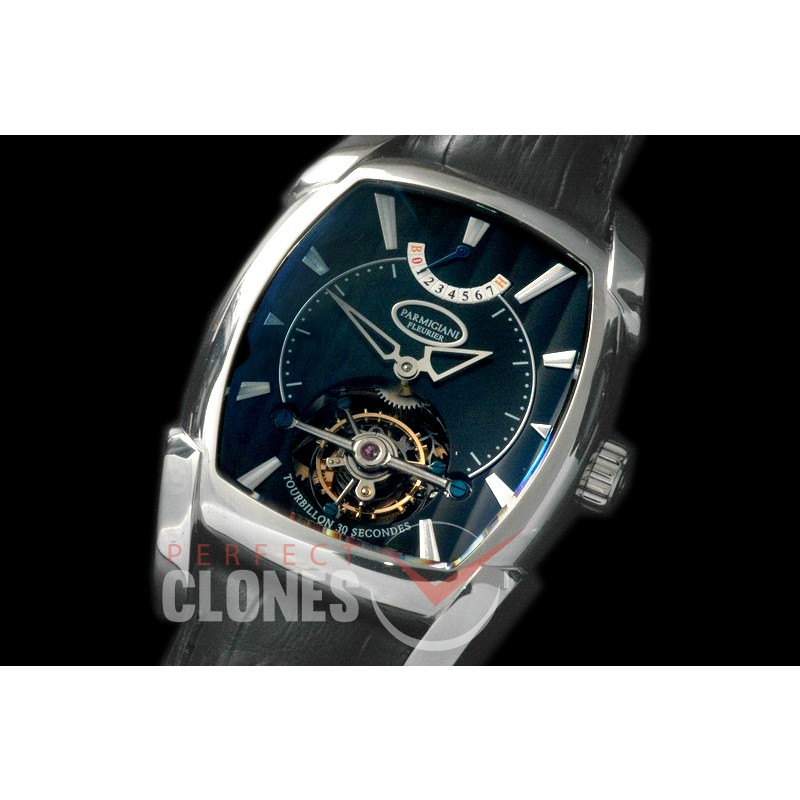 PG00121 Forma XL Reserve De Marche Skeleton Tourbillon SS/LE Black Bridge Tourbillon 