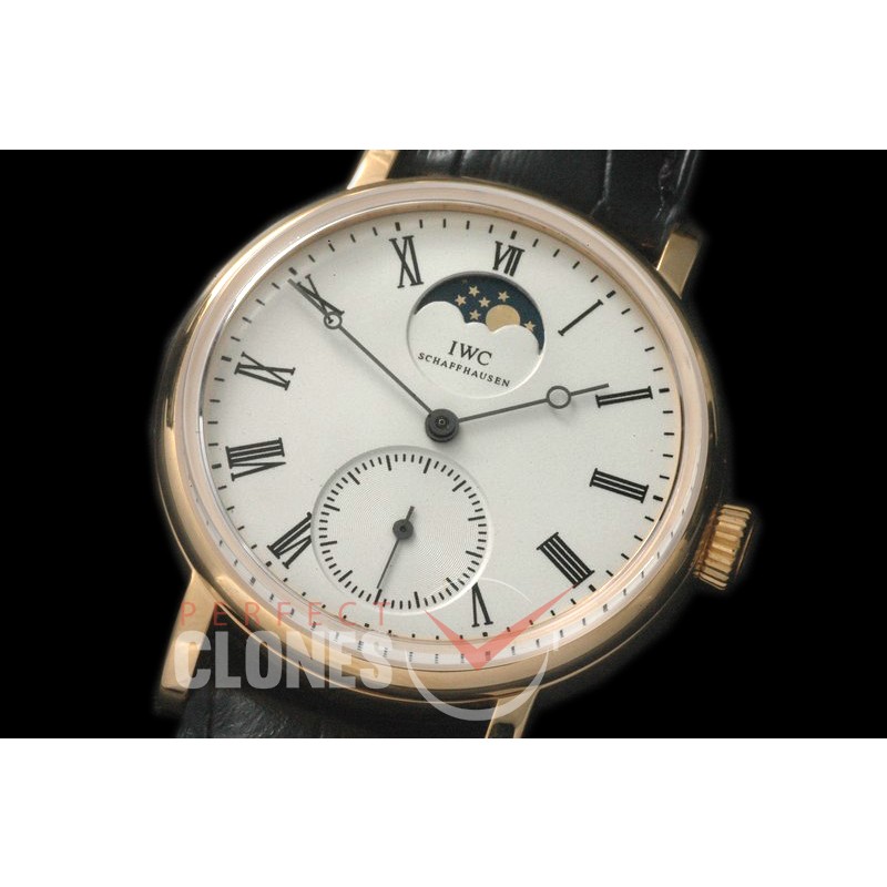 0 0 IWPTV00106 Vintage Portofino Moonphase YG/LE White Roman Asian 6498 Modified 