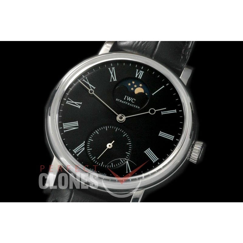 0 0 IWPTV00102 Vintage Portofino Moonphase SS/LE Black Roman Asian 6498 Modified 