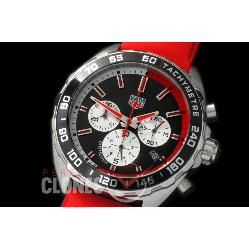 0 TGF1-00072RR Formula 1 Team Redbull Special Ed Chronograph SS/RU Black/Red OS 10 Qtz