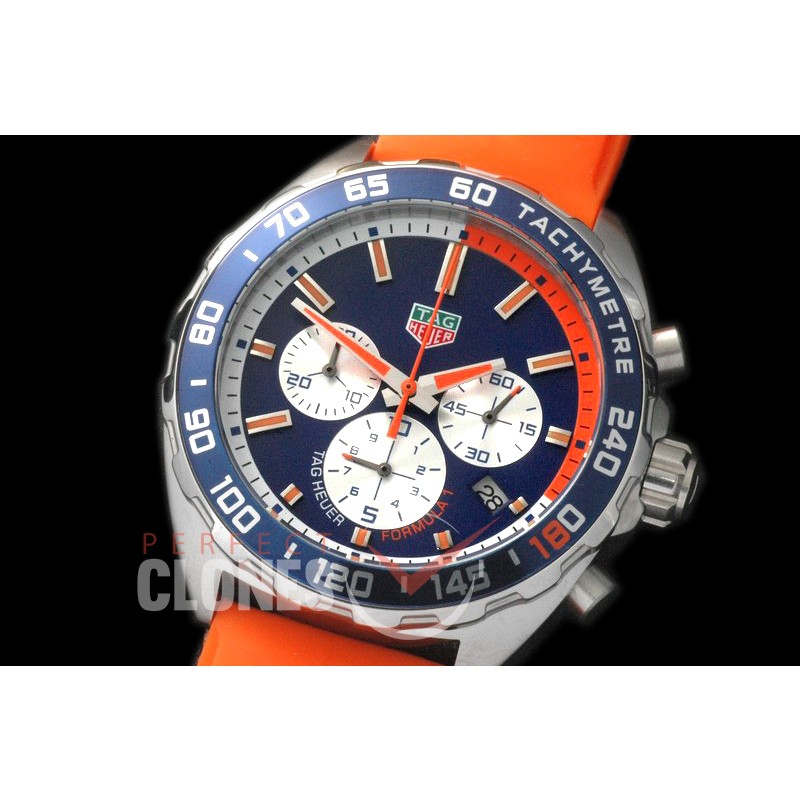 0 TGF1-00073OR Formula 1 Team Redbull Special Ed Chronograph SS/RU Blue/Orange OS 10 Qtz