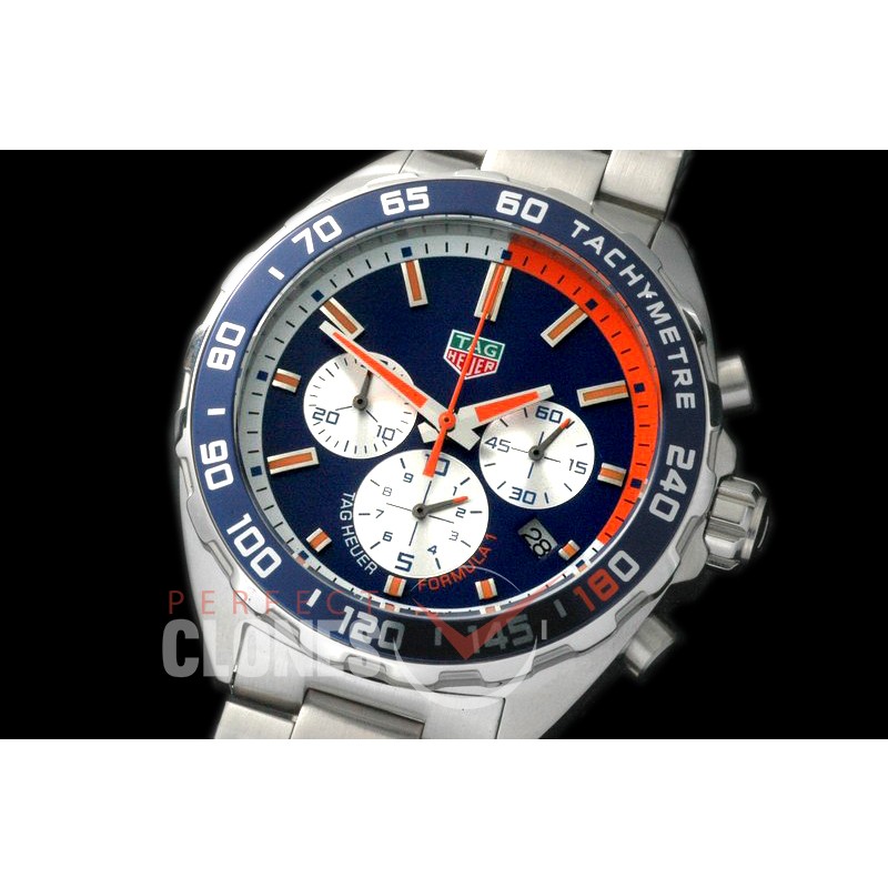 0 TGF1-00073BO Formula 1 Team Redbull Special Ed Chronograph SS/SS Blue/Orange OS 10 Qtz
