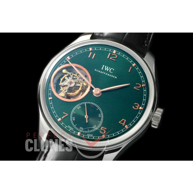 0 IWPTB00055 Portugese Tourbillon Handwind SS/LE Green Asian Flying Man Tourbillon