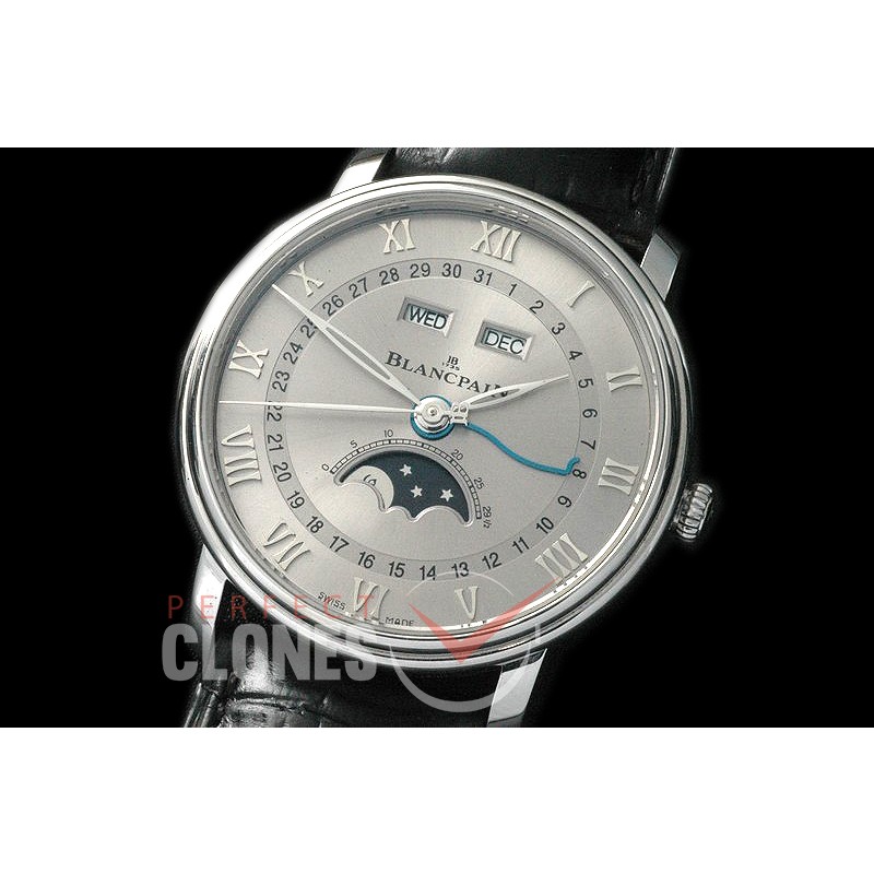 BP00003 Villeret Calender Moonphase SS/LE Grey Miyota 9100 Mod to Calibre 6654