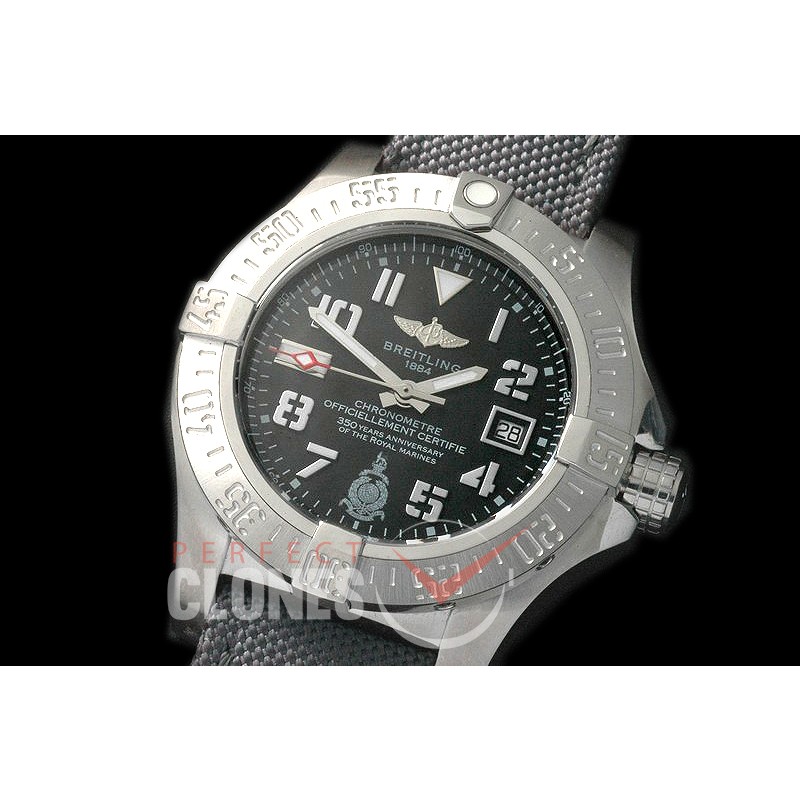 BLSW00003N Avenger Seawolf for Royal Marines 350 Anniversary Limited Ed SS/NY Grey Asian Clone 2836