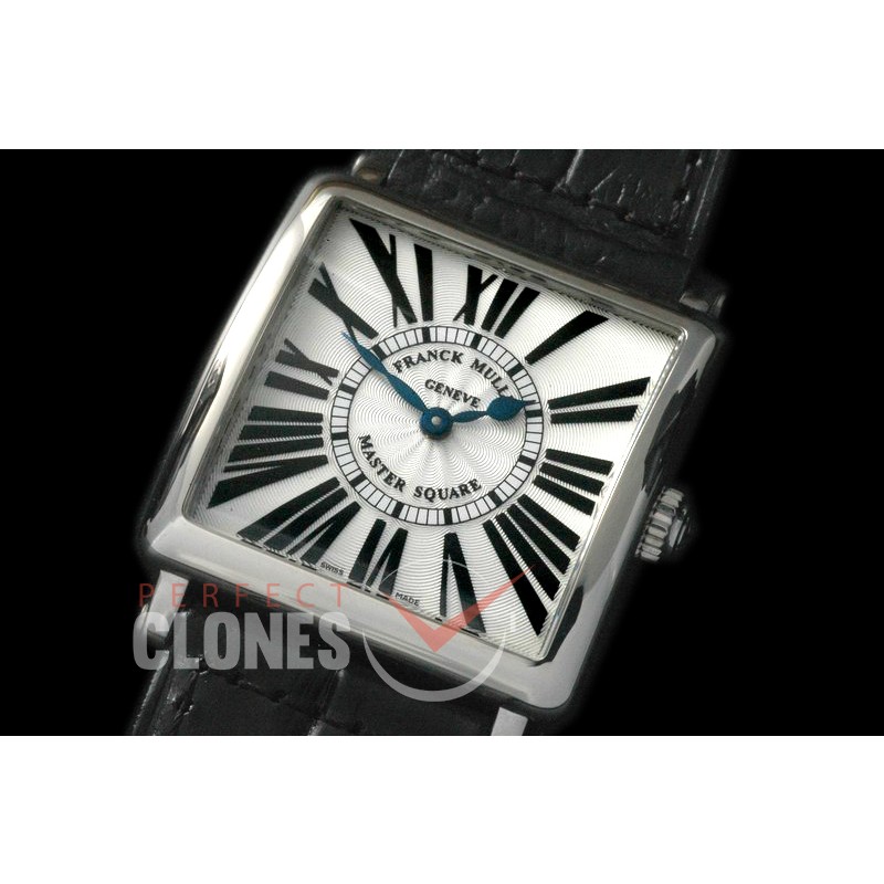 FMLSQ00201 Ladies Master Square SS/LE White Swiss Quartz