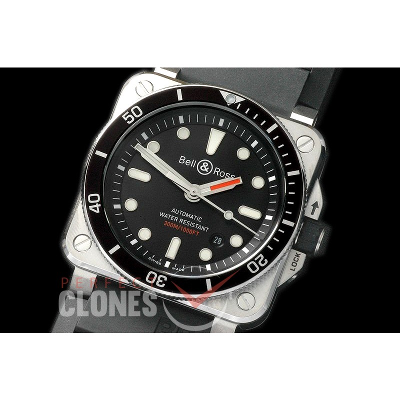 0 0 0 BR03-92-021 BR03-92 Diver SS/RU Black Miyota 9015 