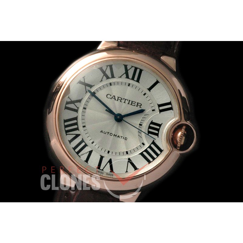 CARBA-18K-151 Ballon de Cartier Mid RG/LE White Swiss 2671