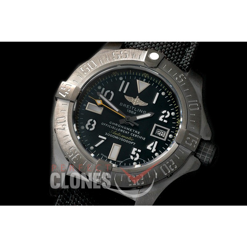 BLSW00011N Avenger Seawolf Blacksteel Code Yellow DLC/NY Black Asian Clone 2836
