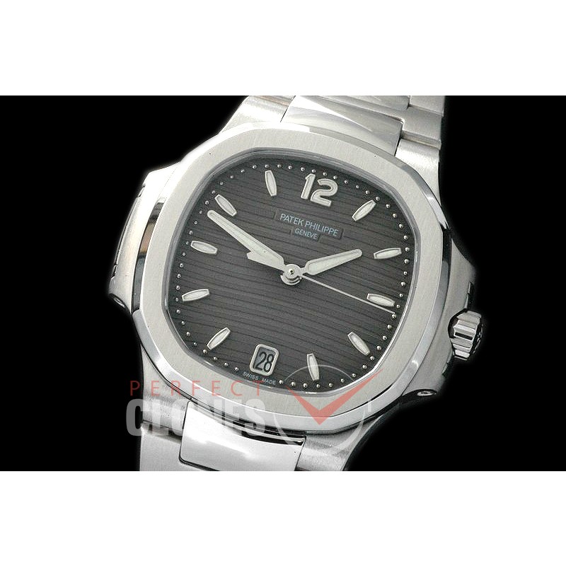 PP-7118-102 Nautilus Ladies 7118 SS/SS Grey Miyota 9015 Modified Calibre 324SC