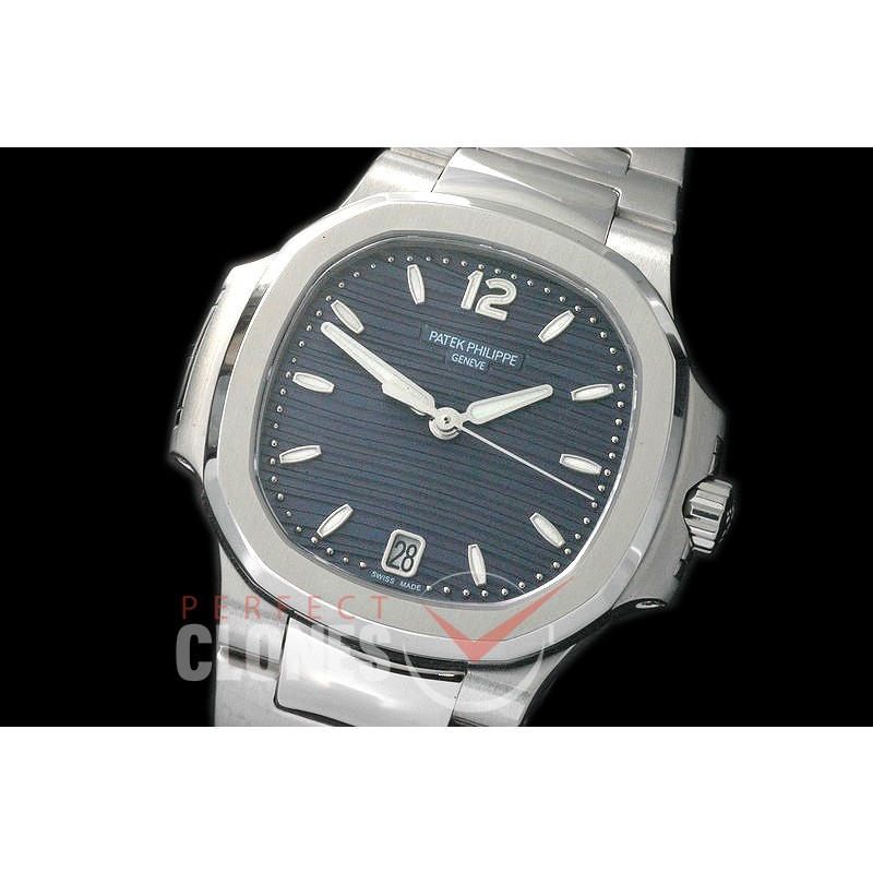 PP-7118-103 Nautilus Ladies 7118 SS/SS Blue Miyota 9015 Modified Calibre 324SC