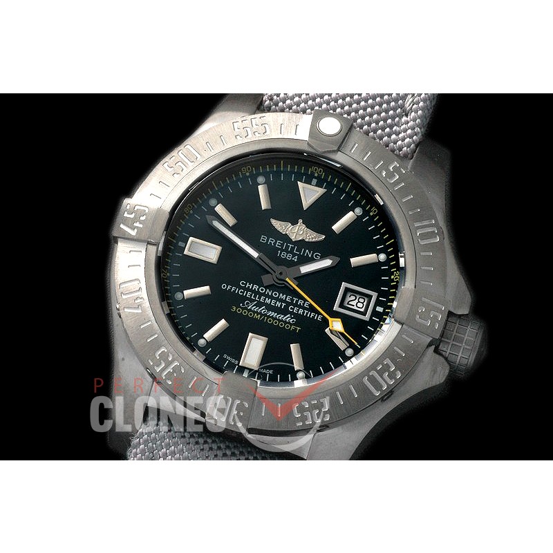 BLSW00016N Avenger Seawolf Blacksteel Code Yellow DLC/NY Black Asian Clone 2836