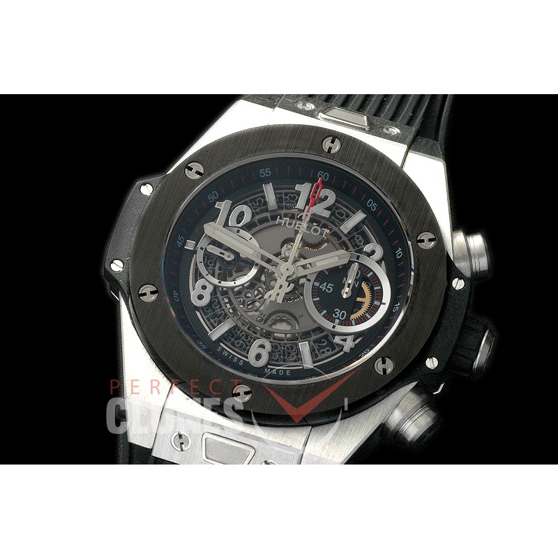 HB45-011C Big Bang Unico SS/CER/RU Grey Skeleton Asian 7750 28800 
