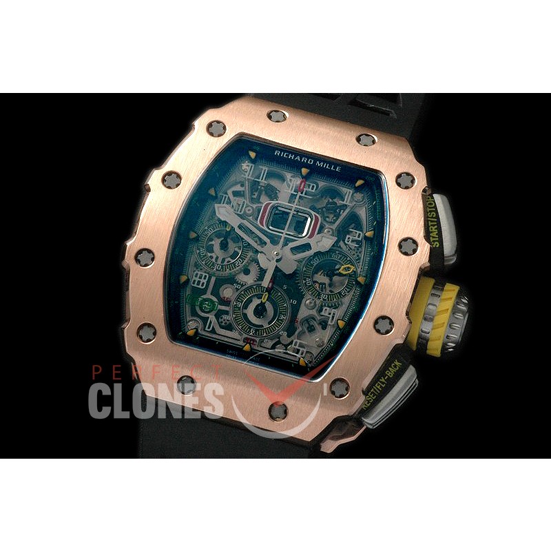 0 RM011-911 Felipe Massa Rose Gold RG/RU Skeletonized A-7750 28800