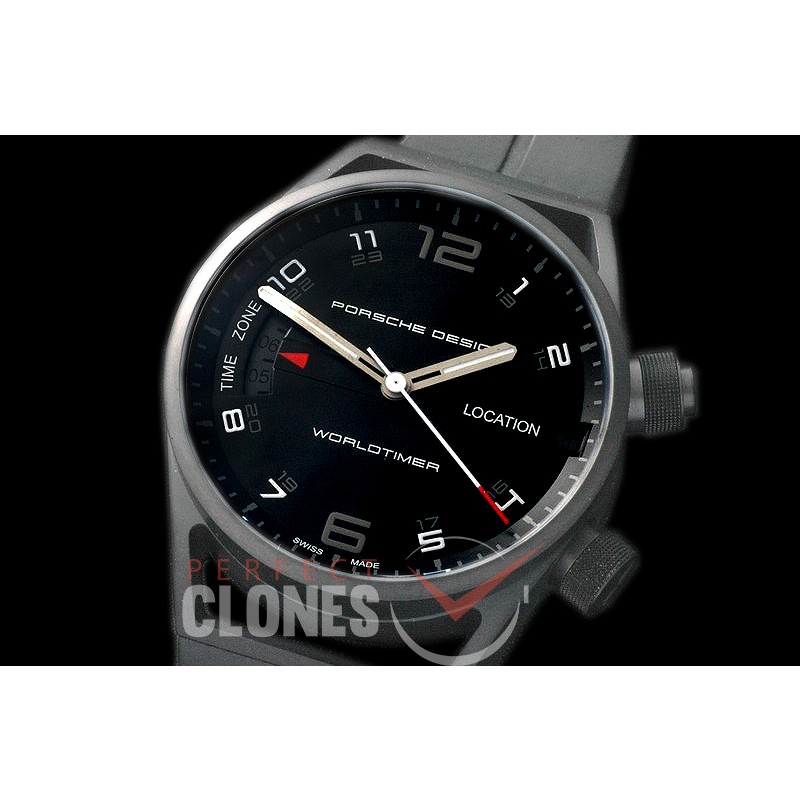 PD00102 P6750 WorldTimer TI/DLC/RU Black A-7750 - Special Offer 