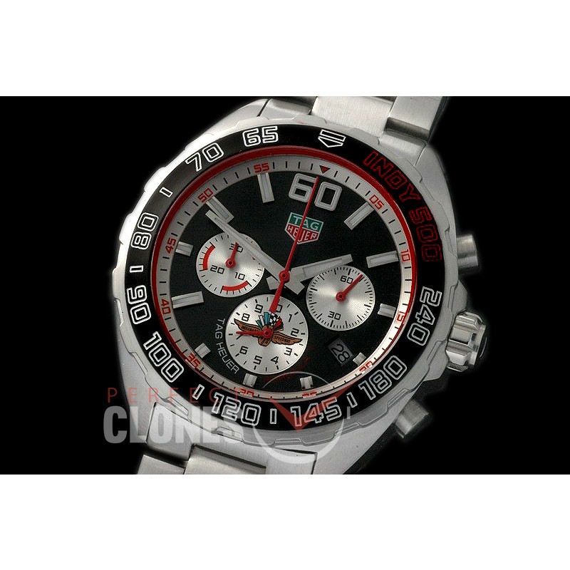 0 TGF1-00801 Indy 500 Indianapolis Speedway Special Ed Chronograph SS/SS Black OS 20 Qtz