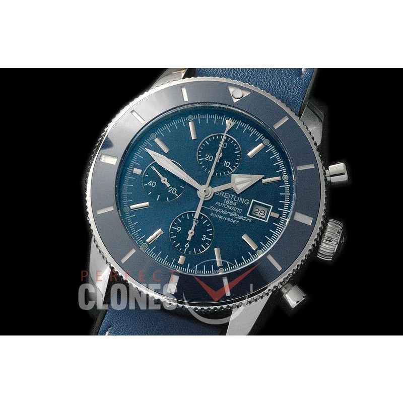 BLSF01007L Superocean Heritage Chronograph SS/LE Blue A-7750
