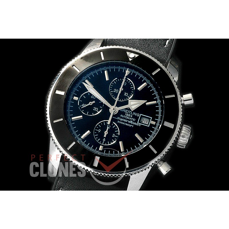 BLSF01006L Superocean Heritage Chronograph SS/LE Black A-7750
