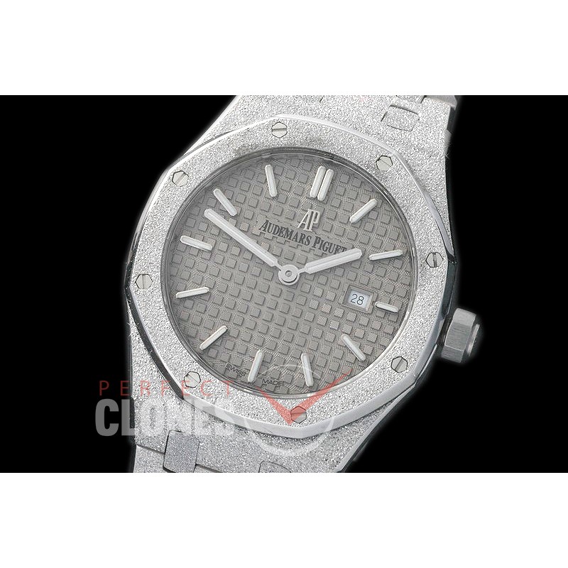 AP67653-154 Royal Oak Frosted 33mm Quartz SS/SS Grey Jap Quartz 