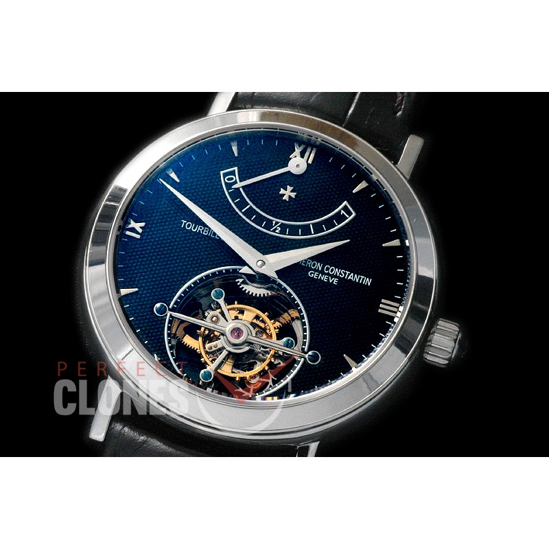 0 VCM-202 Malte Tourbillon SS/LE Black Cross Bridge Tourbillon 