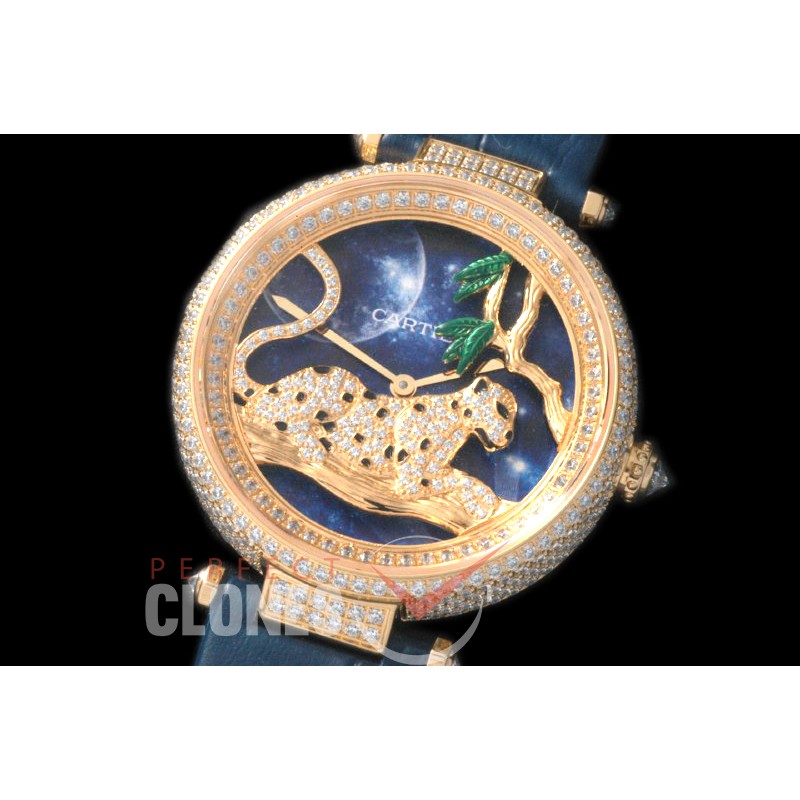 0 CARPT-107 Panthere De Cartier Night Champagne Gold Japanese Quartz