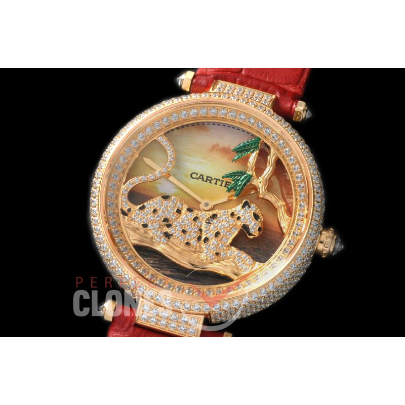 0 CARPT-102 Panthere De Cartier Day Champagne Gold Japanese Quartz