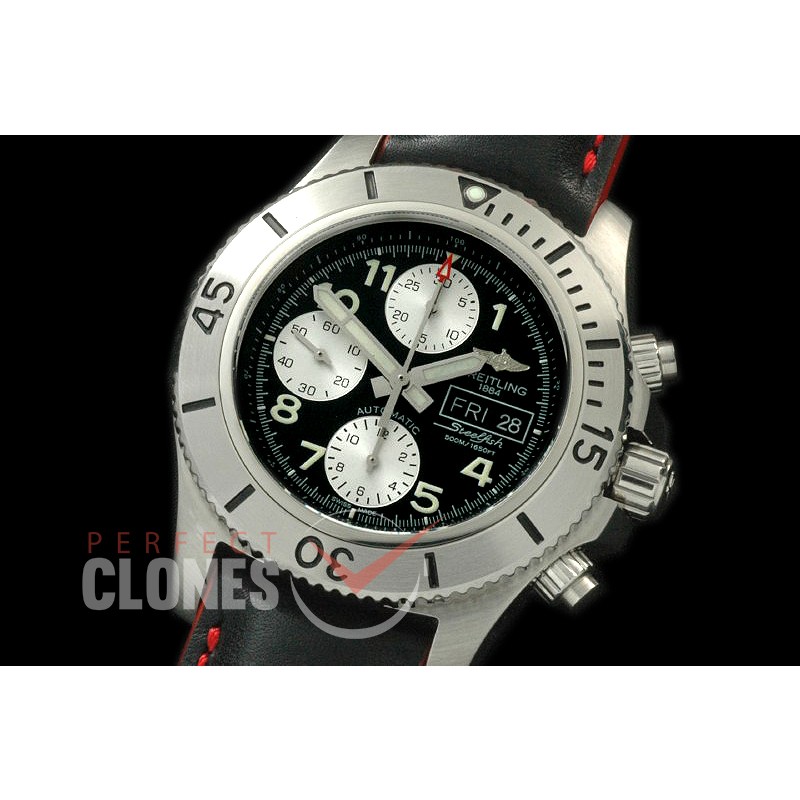 BLSF00022L Superocean Steelfish Chrono SS/LE Black A-7750
