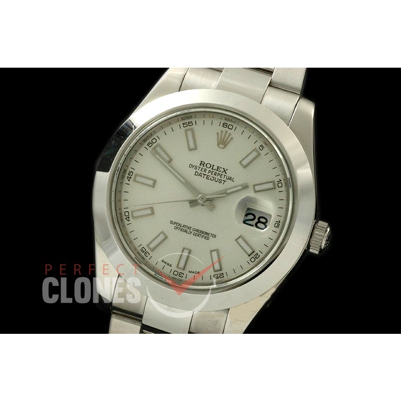 R41DJS09002 SS Oyster/Smooth Silver Sticks Asian Eta 2836
