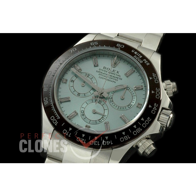 RLDS00050 Daytona 116506 SS/Cer/SS Ice Blue Baguette A7750