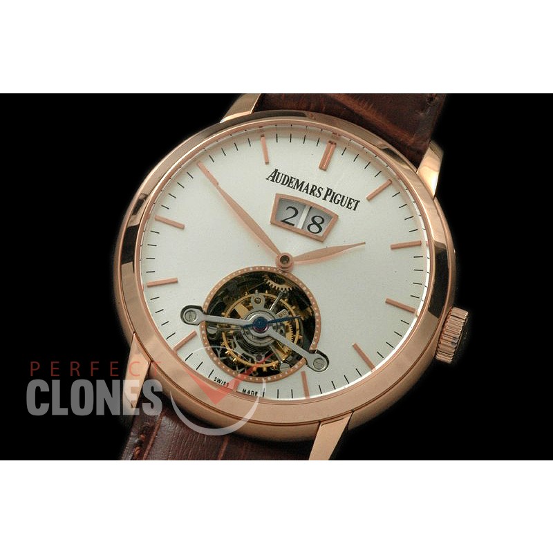 APJAT10006 Jules Audemars 26559 Big Date Tourbillon RG/LE White Bridged Tourbillon