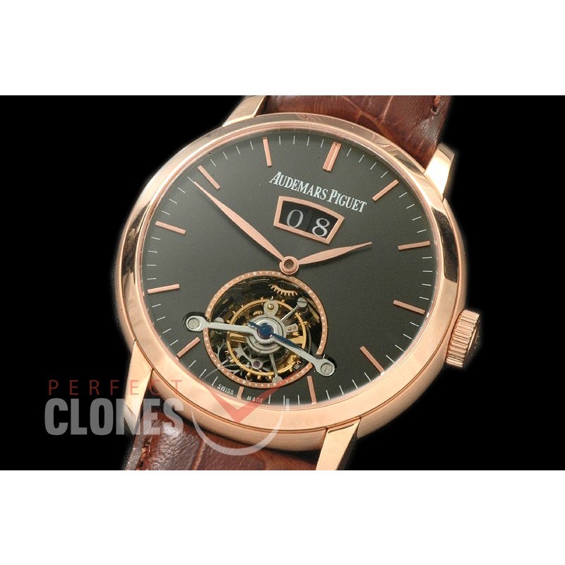 APJAT10007 Jules Audemars 26559 Big Date Tourbillon RG/LE Grey Bridged Tourbillon