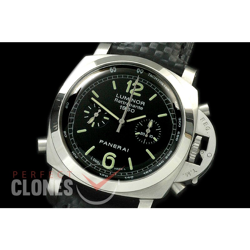 0 PN213K01 Pam 213K 1950 Flyback Rattrapante Chrono SS/LE Black A-7750 Split Sec Movt 