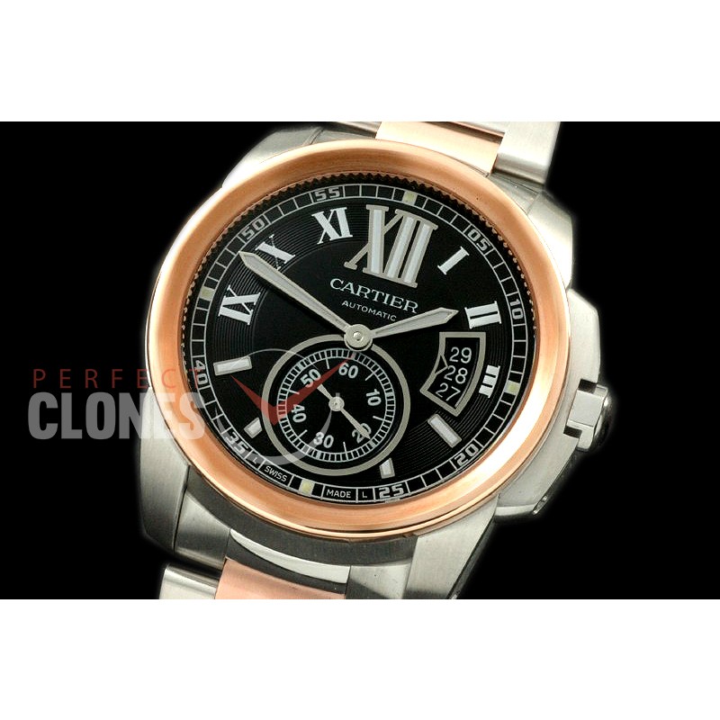 CARCC00027S Calibre de Cartier SS/RG Black Miyota 8205