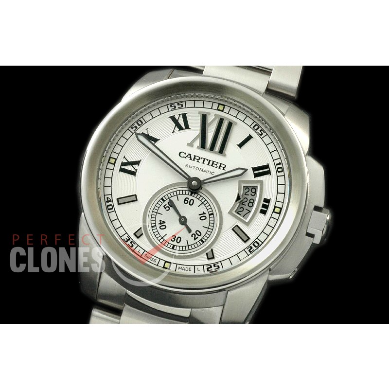 CARCC00021S Calibre de Cartier SS/SS White Miyota 8205