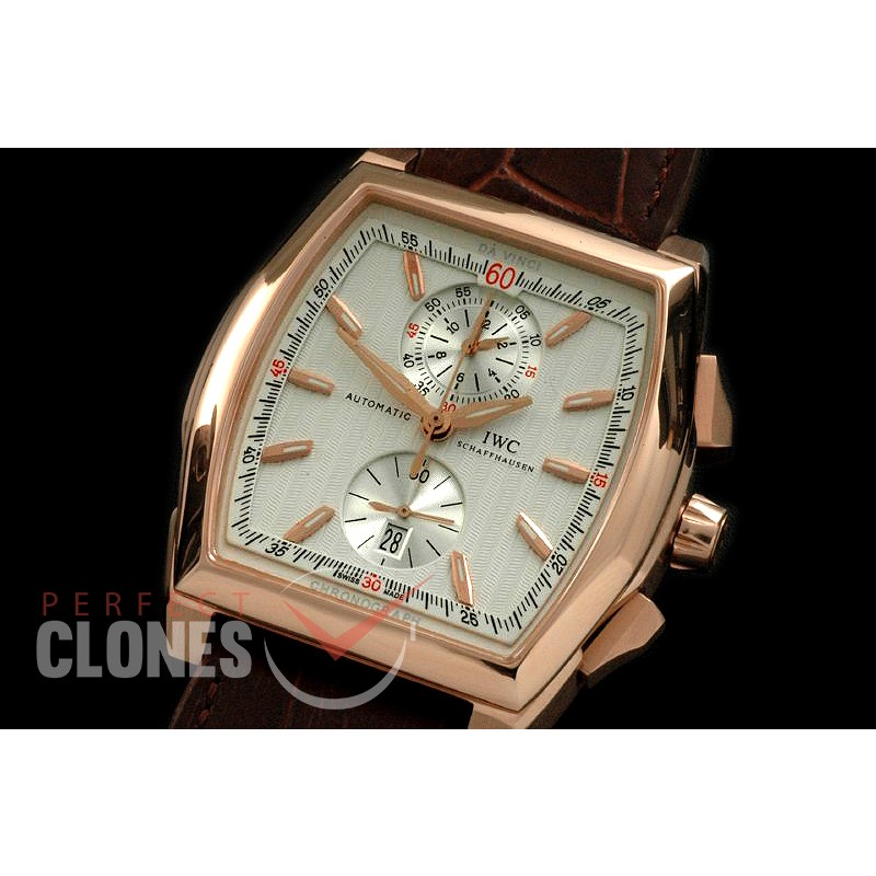 IWDV-106 Da Vinci Chronograph RG/LE White A-7750