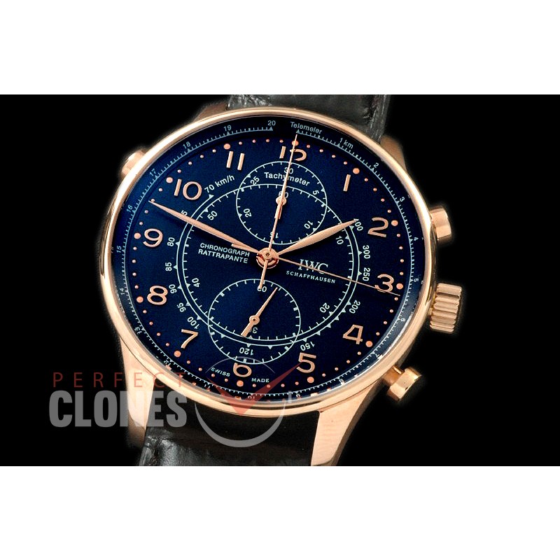 IWPG00076 Portugese Rattrapante Milano Boutique Edition RG/LE Black A-7750